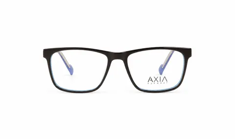 Armazón óptico AXIA Negro, negro · detalle azul, vista 1